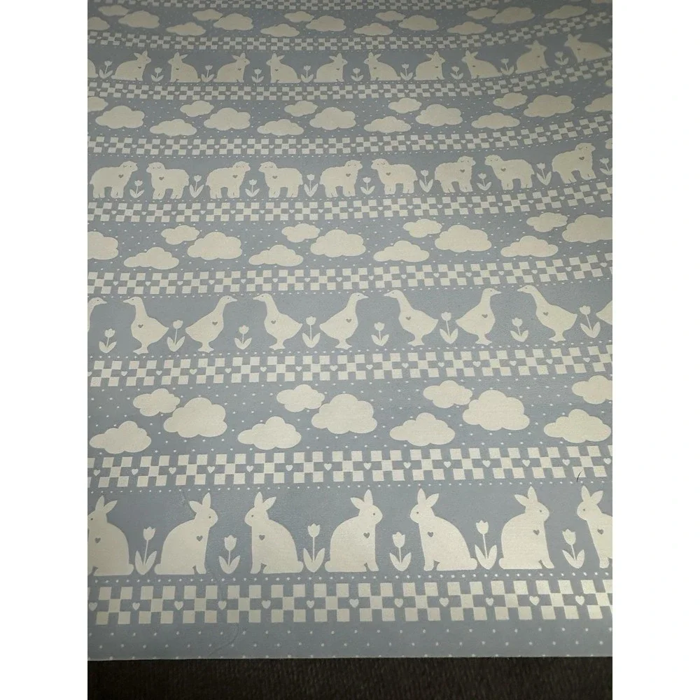 Vintage Blue Goose Geese Lamb Bunny Contact Paper 18